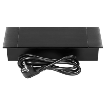 GNIAZDO MEBLOWE 2x2P+Z SCHUKO ORNO OR-GM-9048(GS)/B 2xUSB KABEL 1,5m